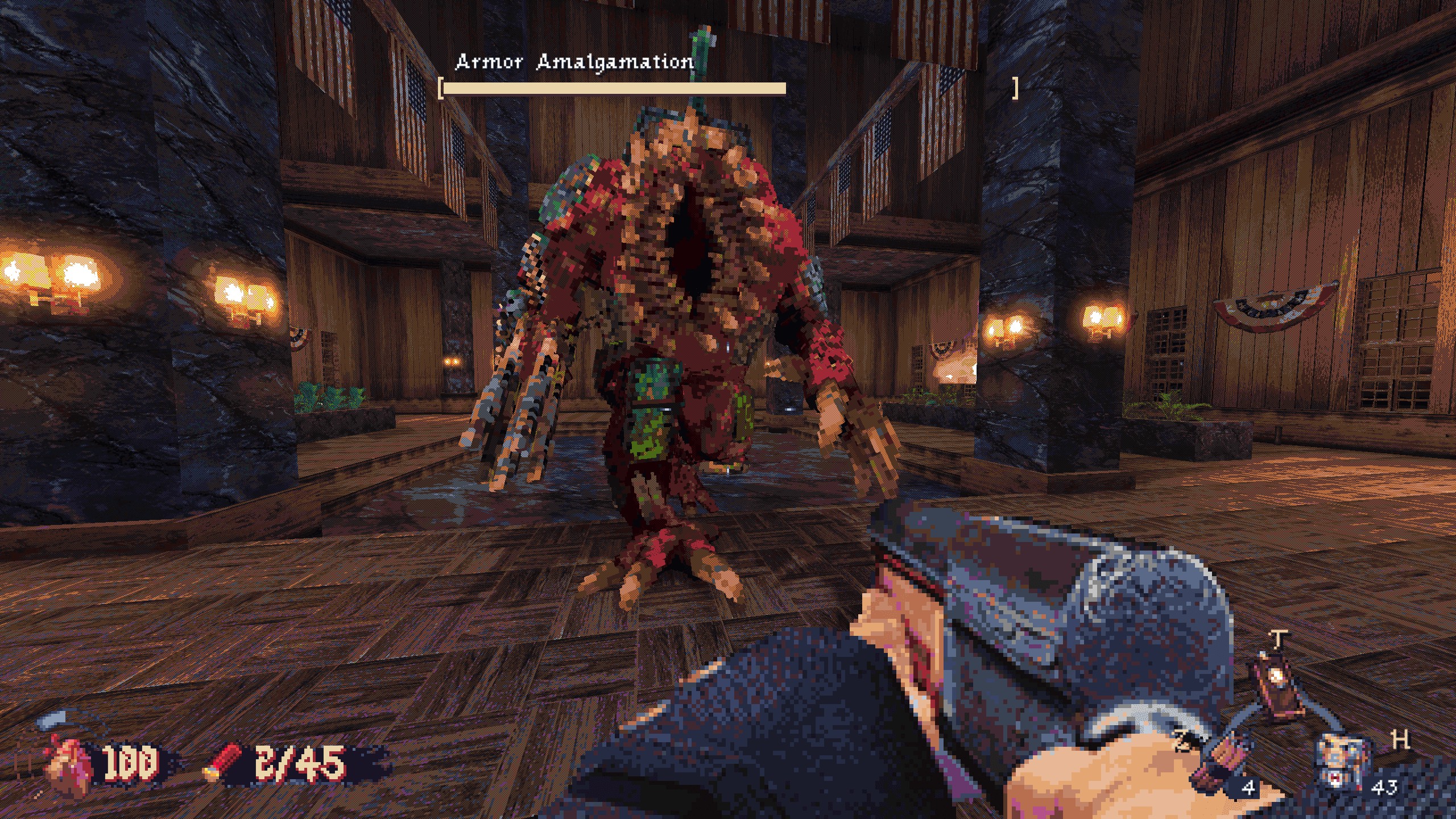 Close up view of boss enemy in Cultic