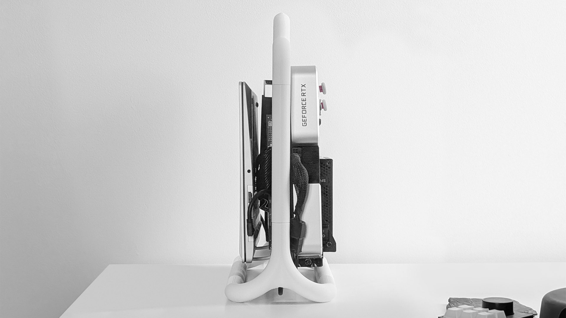 A photo of a 3D printed 'Laptop eGPU