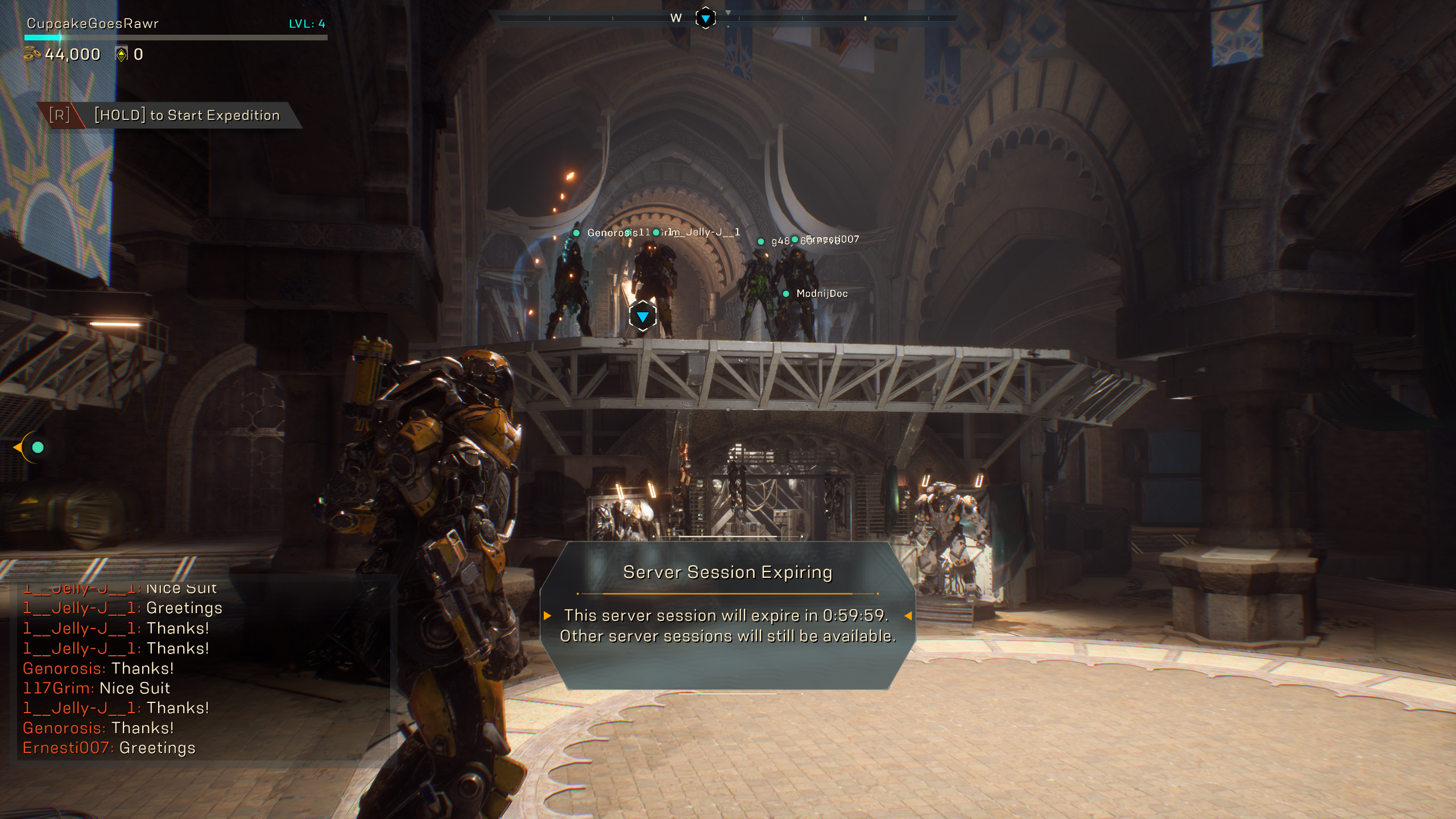 Players are informed that Anthem's servers are expiring for the final time.