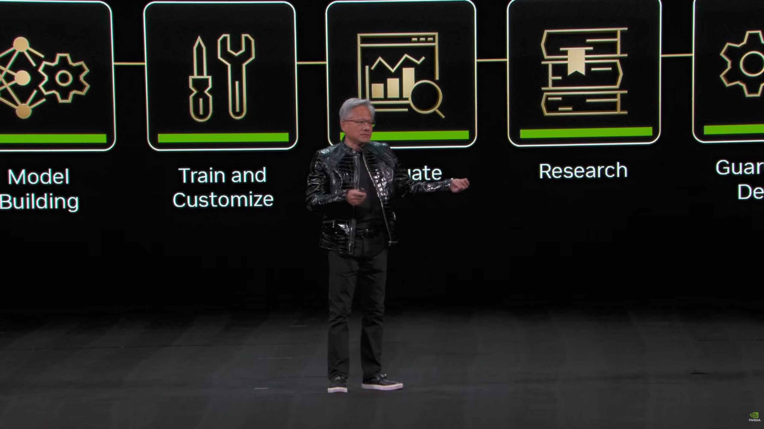 Nvidia CEO Jensen Huang on stage at CES 2026.
