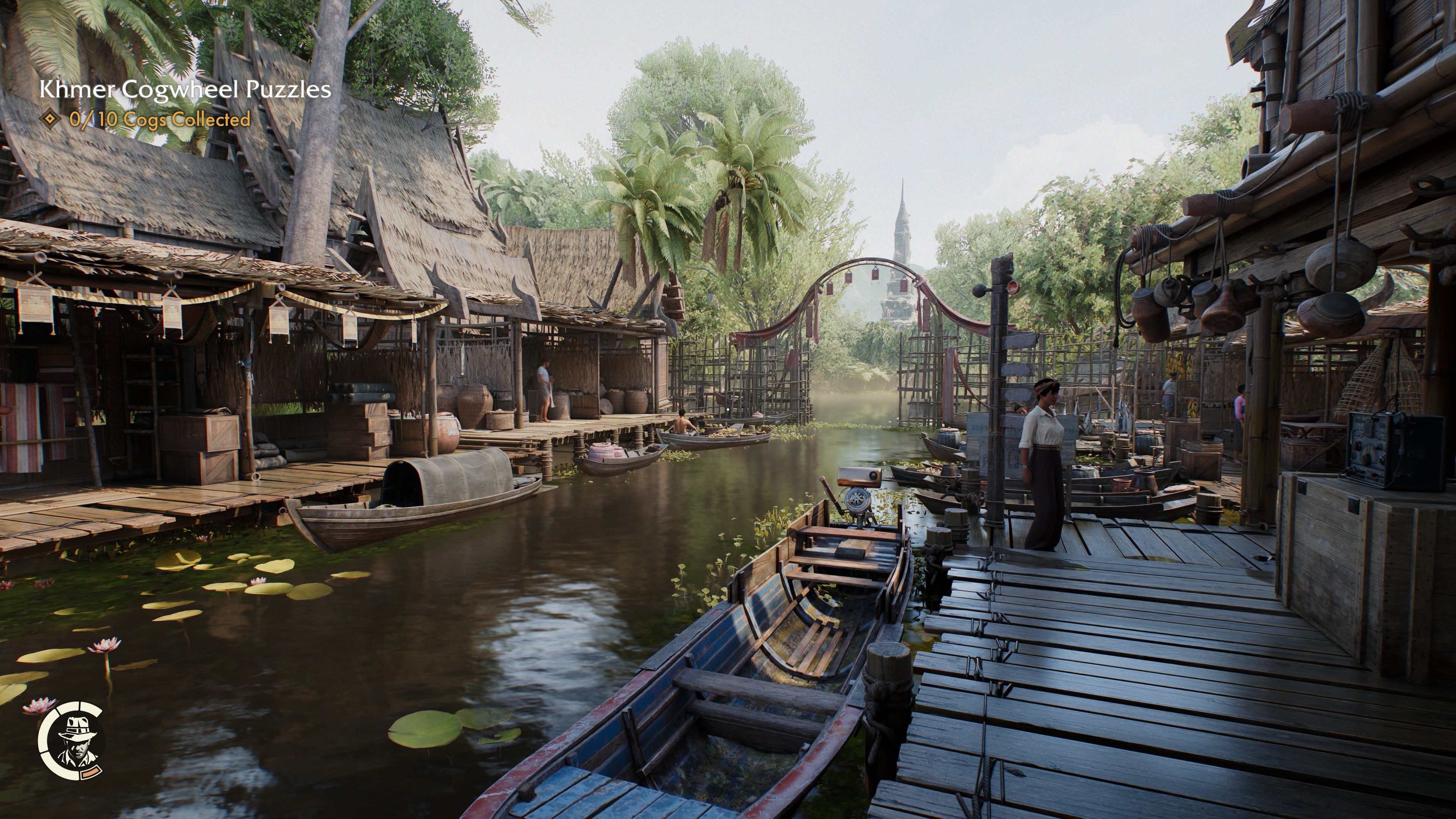 A screenshot of the PC version of Indiana Jones and the Great Circle, with path tracing enabled in the graphics settings.