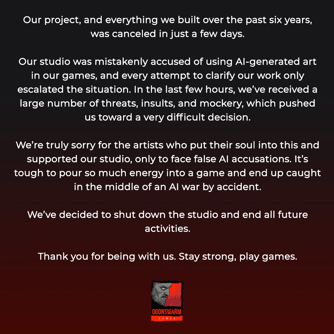 Goonswarm Games closure announcement