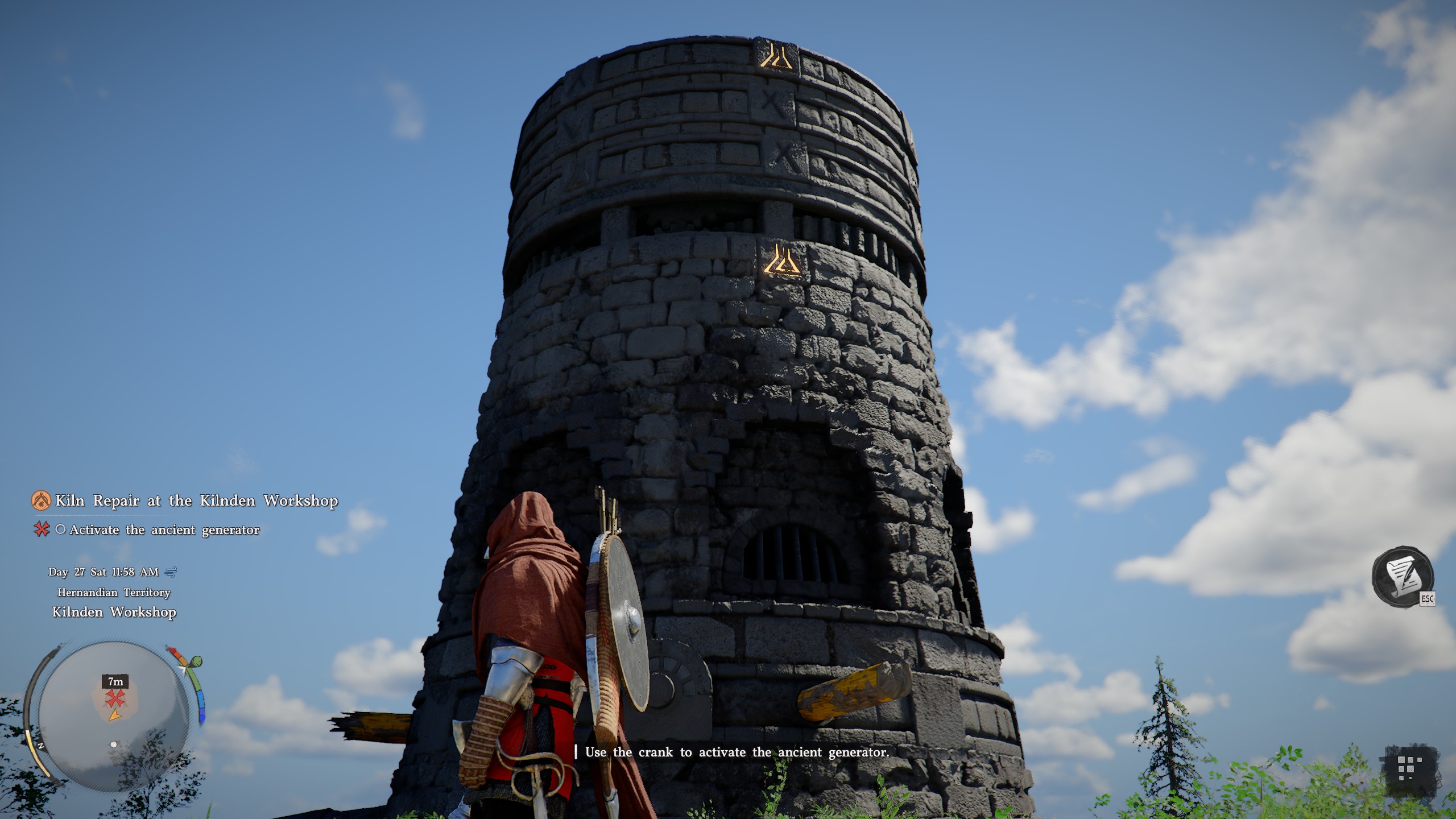 Crimson Desert kiln repair - Central generator