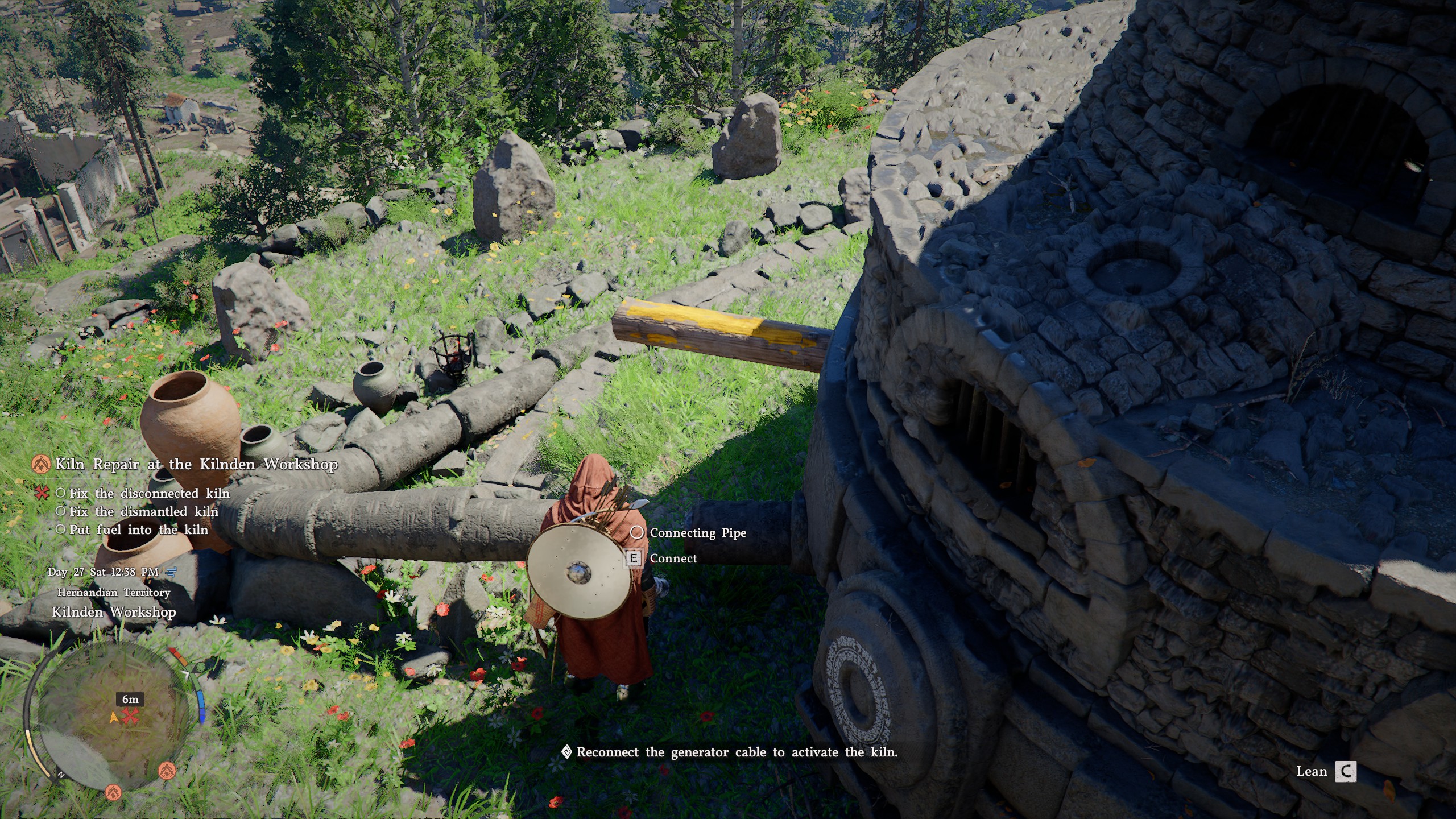 Crimson Desert kiln repair - Connecting pipe