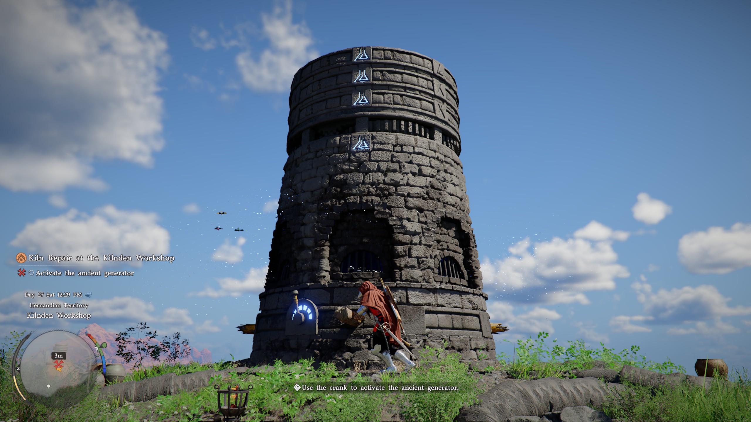 Crimson Desert kiln repair - Glowing symbols