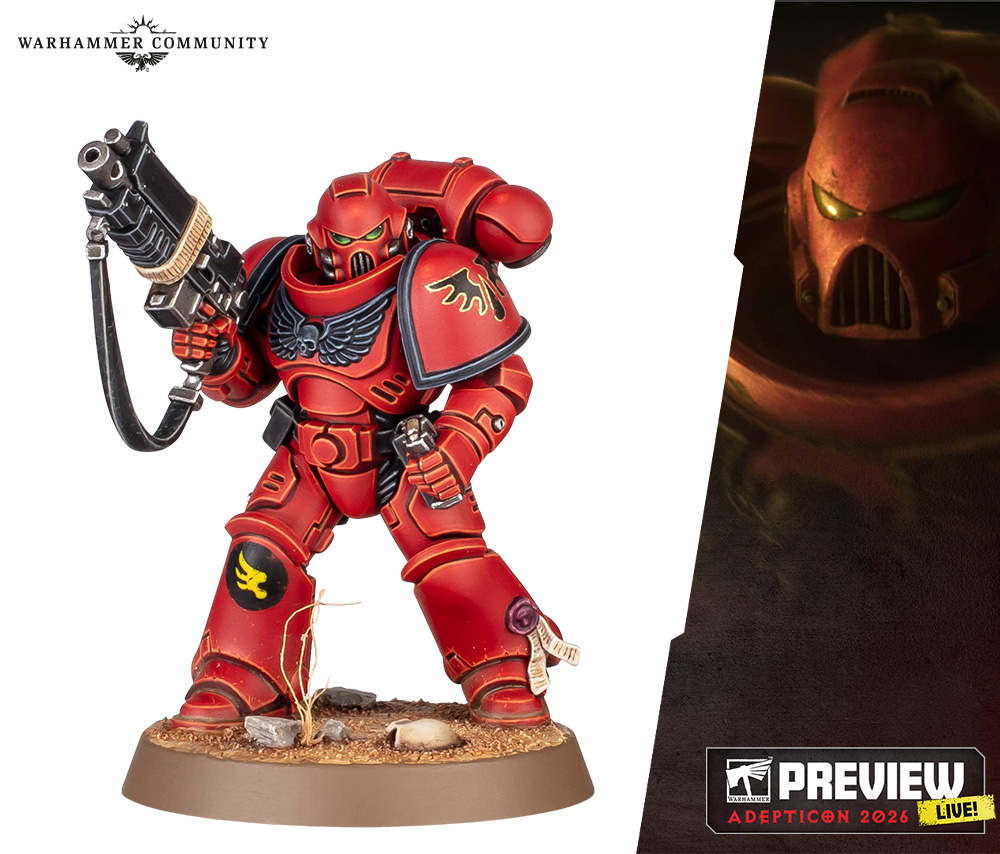 A space marine Intercessor from Warhammer 40,000.