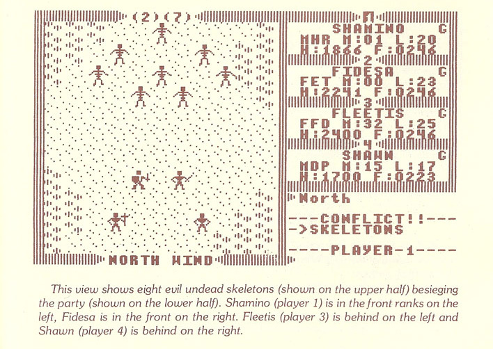 An image from the manual of Ultima 3.