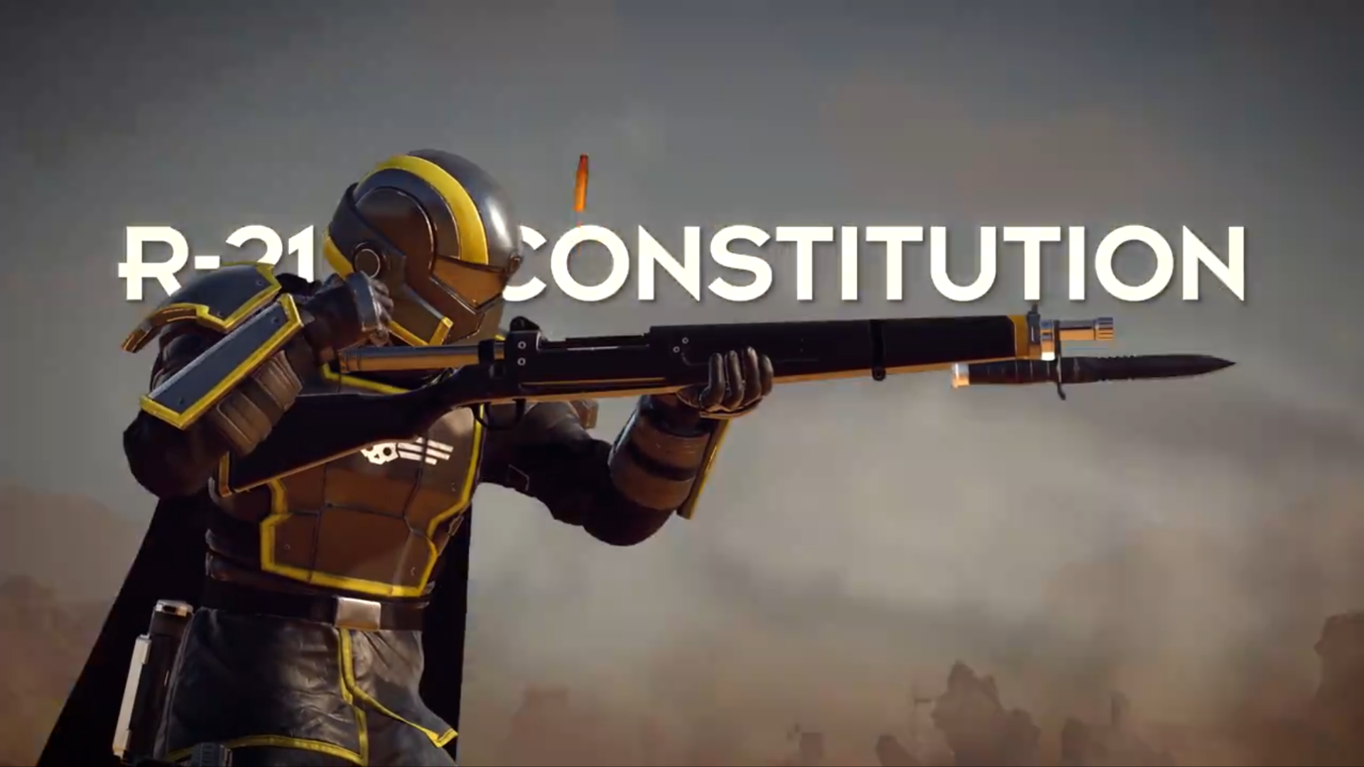 Images of the Constitution bolt-action rifle in Helldivers 2