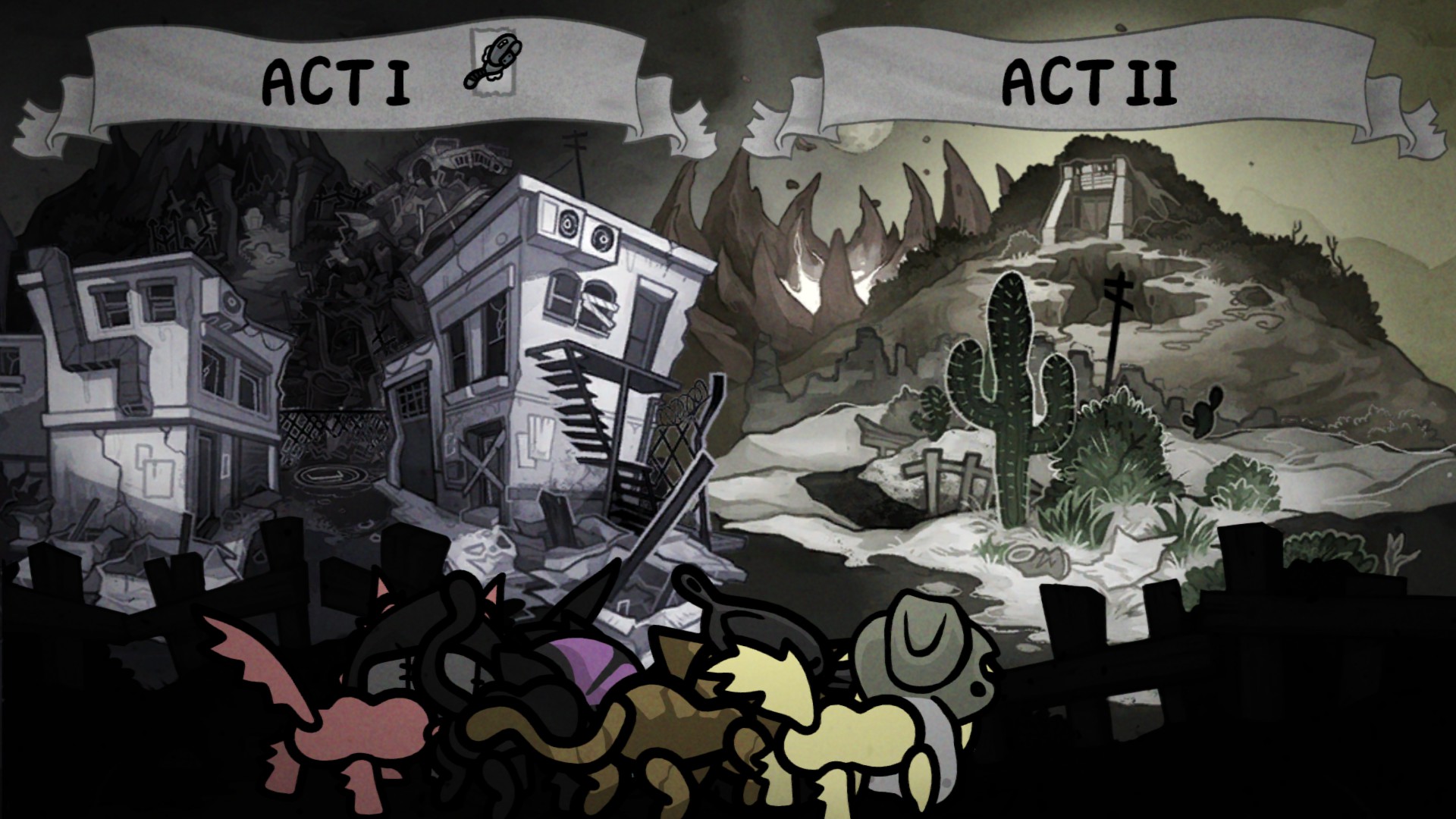 Choosing between two acts in Mewgenics.