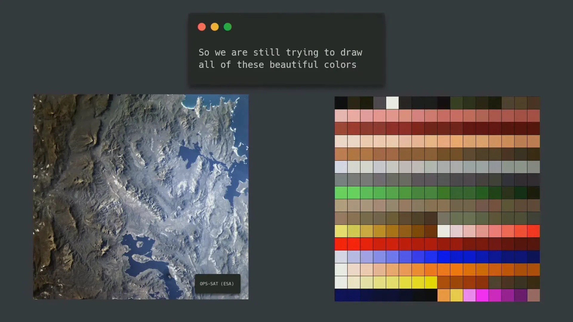 A screenshot from an Ólafur Waage presentation, for an ESA project for getting a satellite to run Doom in space