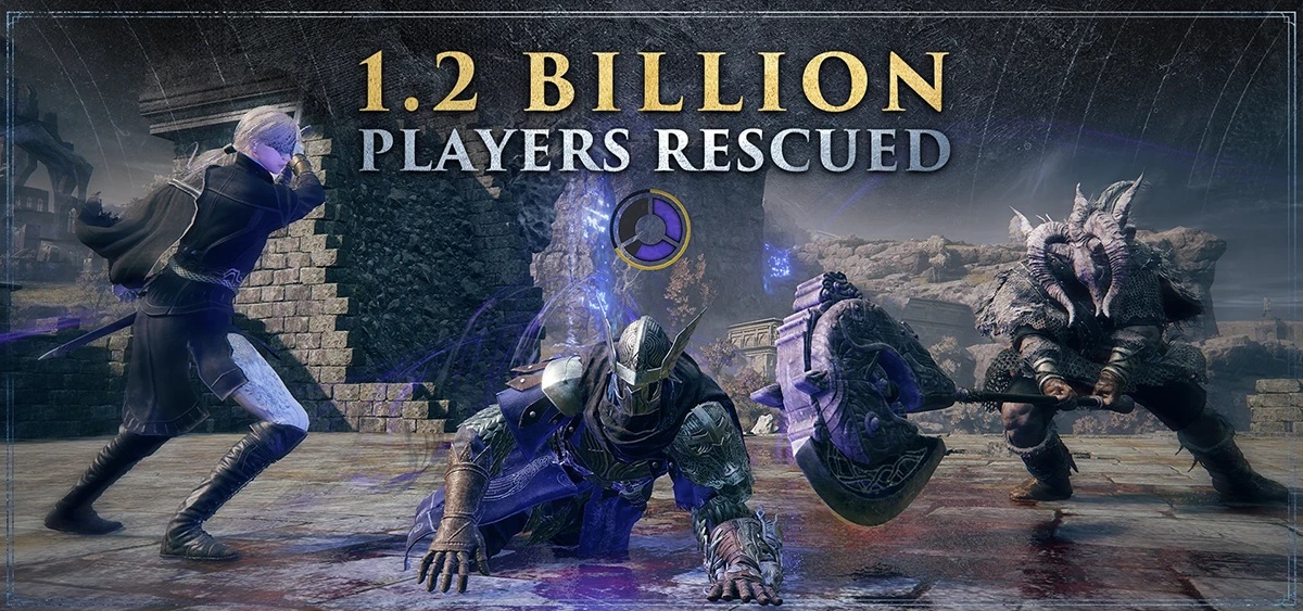 promo image declaring 1.2 billion players rescued in Nightreign