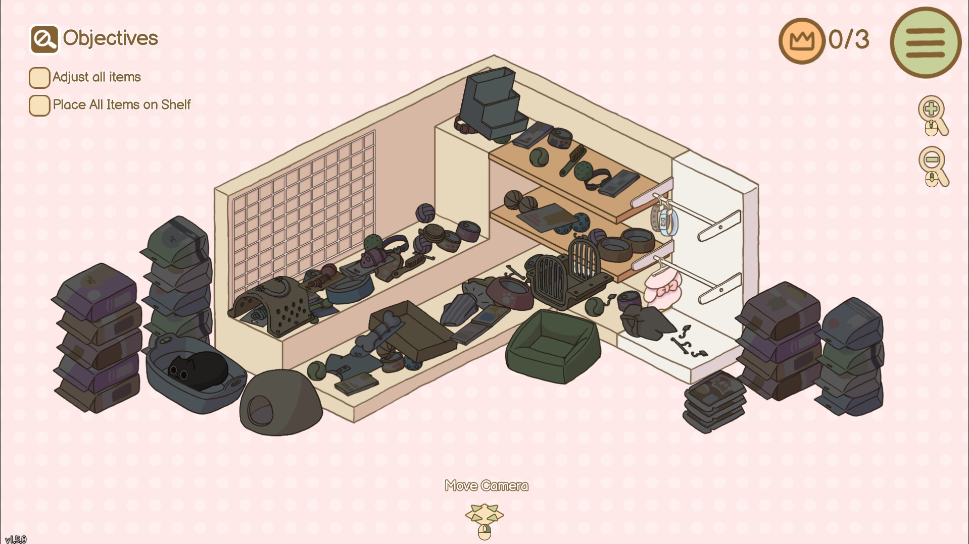 A messy pet store.