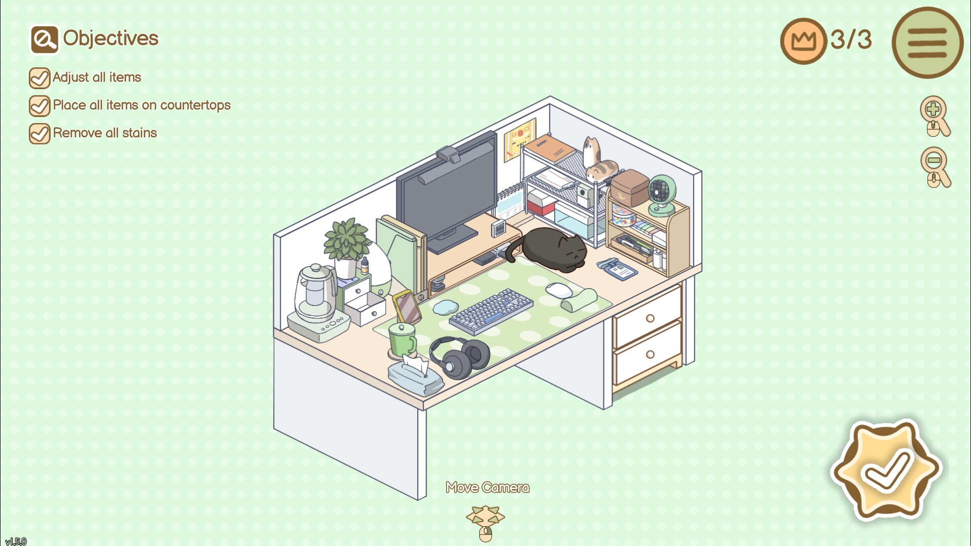 An organised desk.
