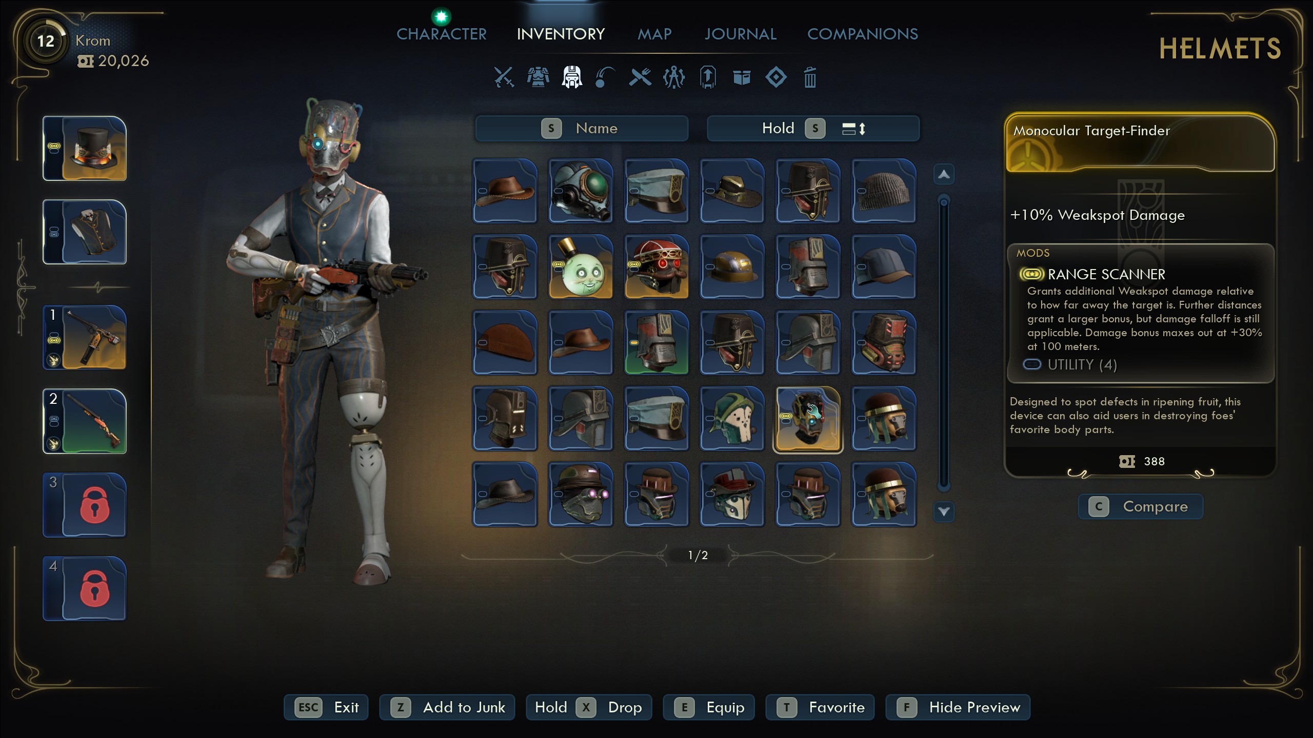 Outer Worlds 2 best armor - Monocular Target-Finder