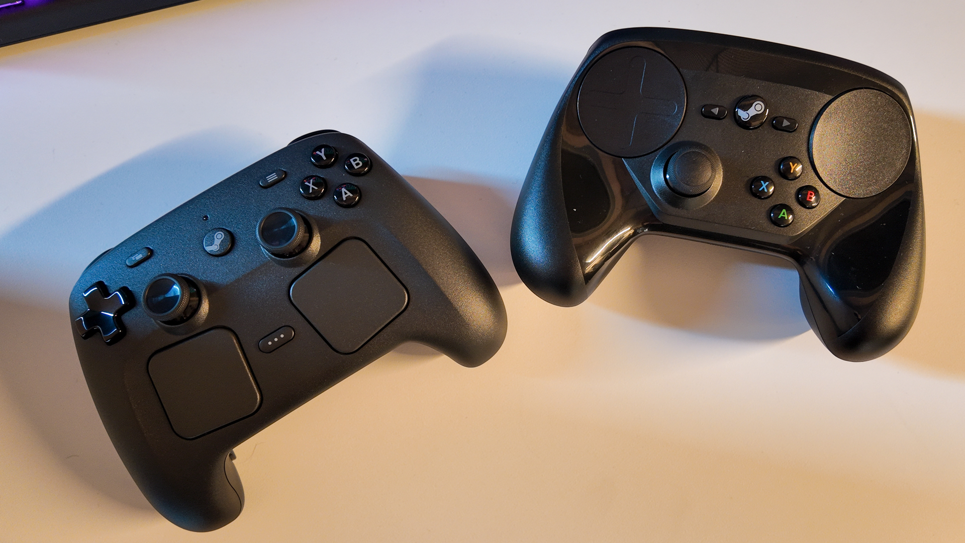 Valve's new and improved Steam Controller during a visit to Valve's HQ in Bellevue, Washington.