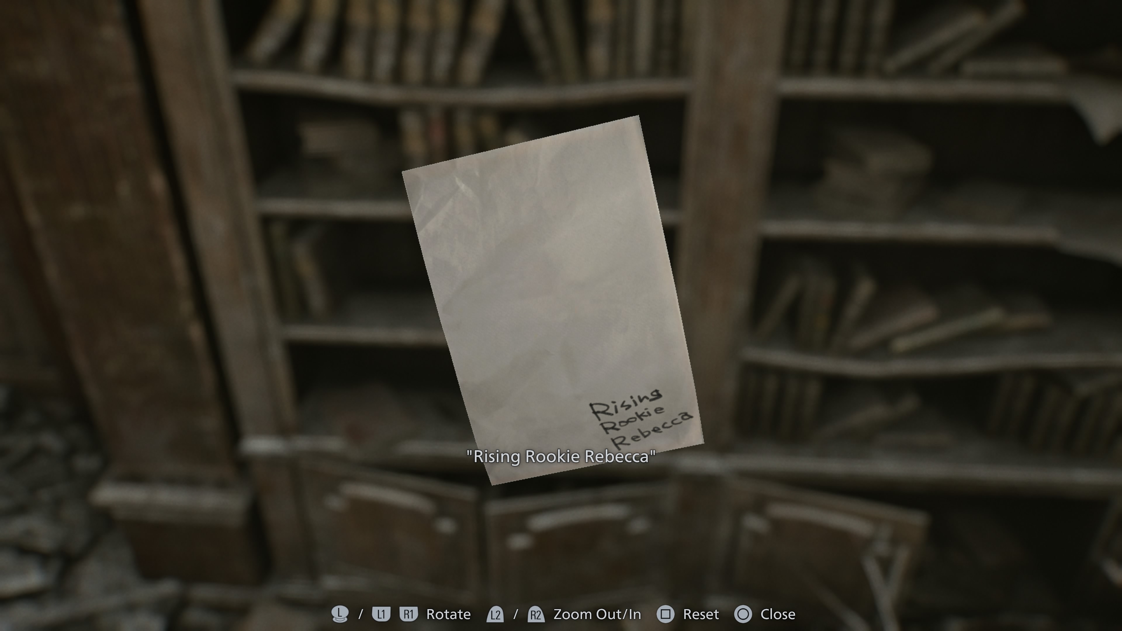 Resident Evil Requiem briefcase code - Back of photo