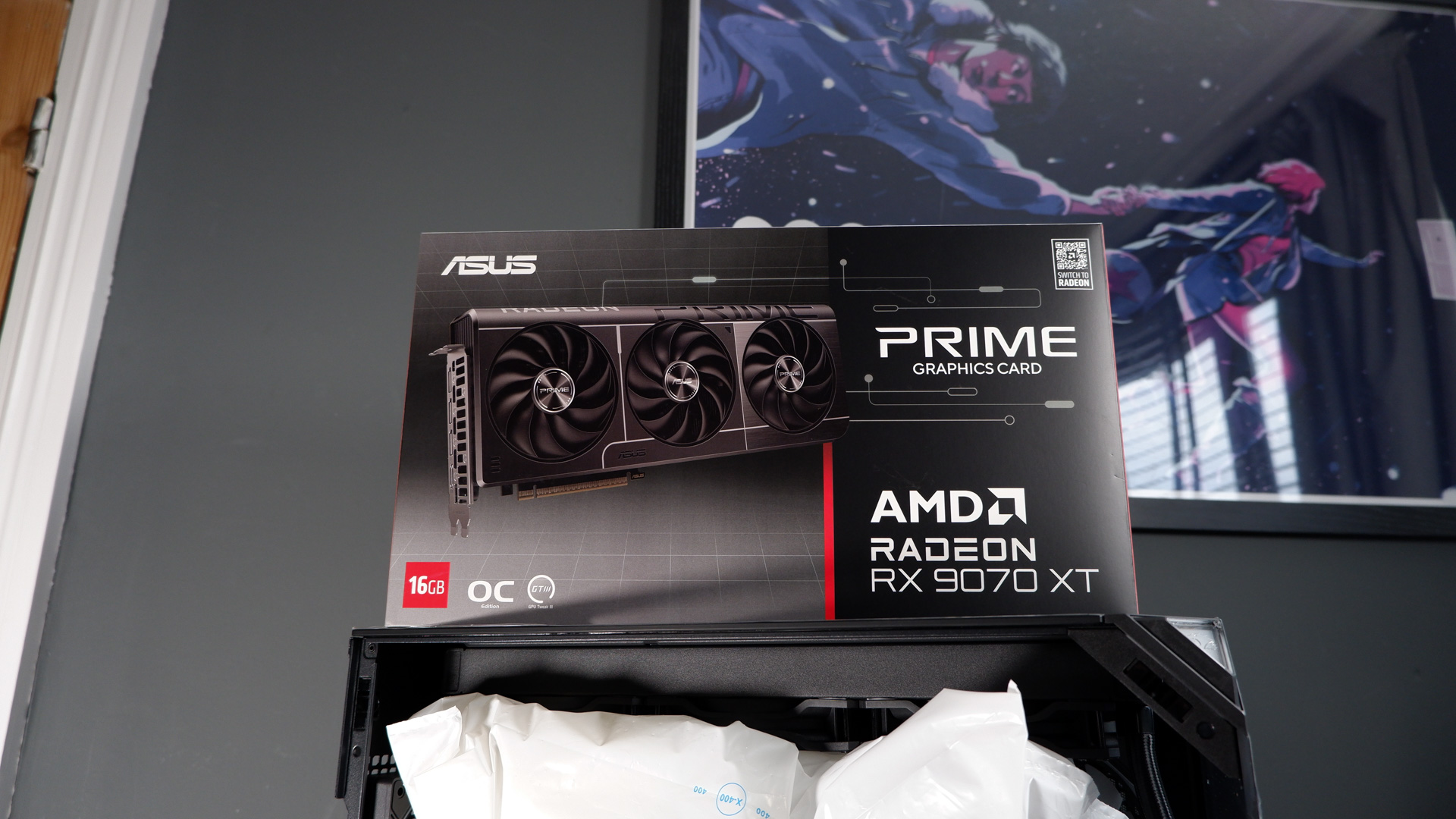 iBuyPower RDY Element 9 Pro R07 on a desk during the set-up process.