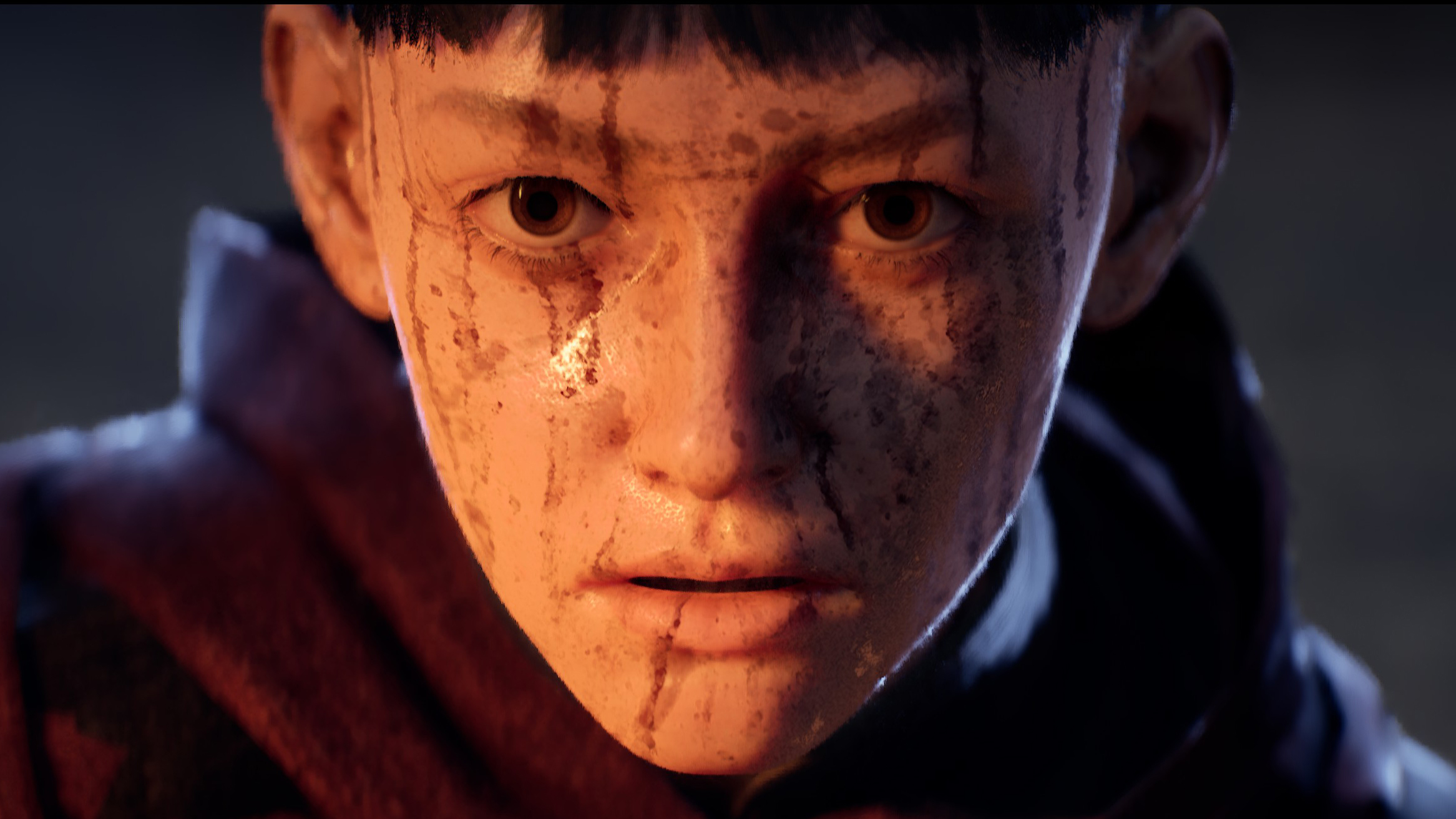 1348 Ex Voto screenshot showing Aeta, eyes open, looking directly at the viewer.