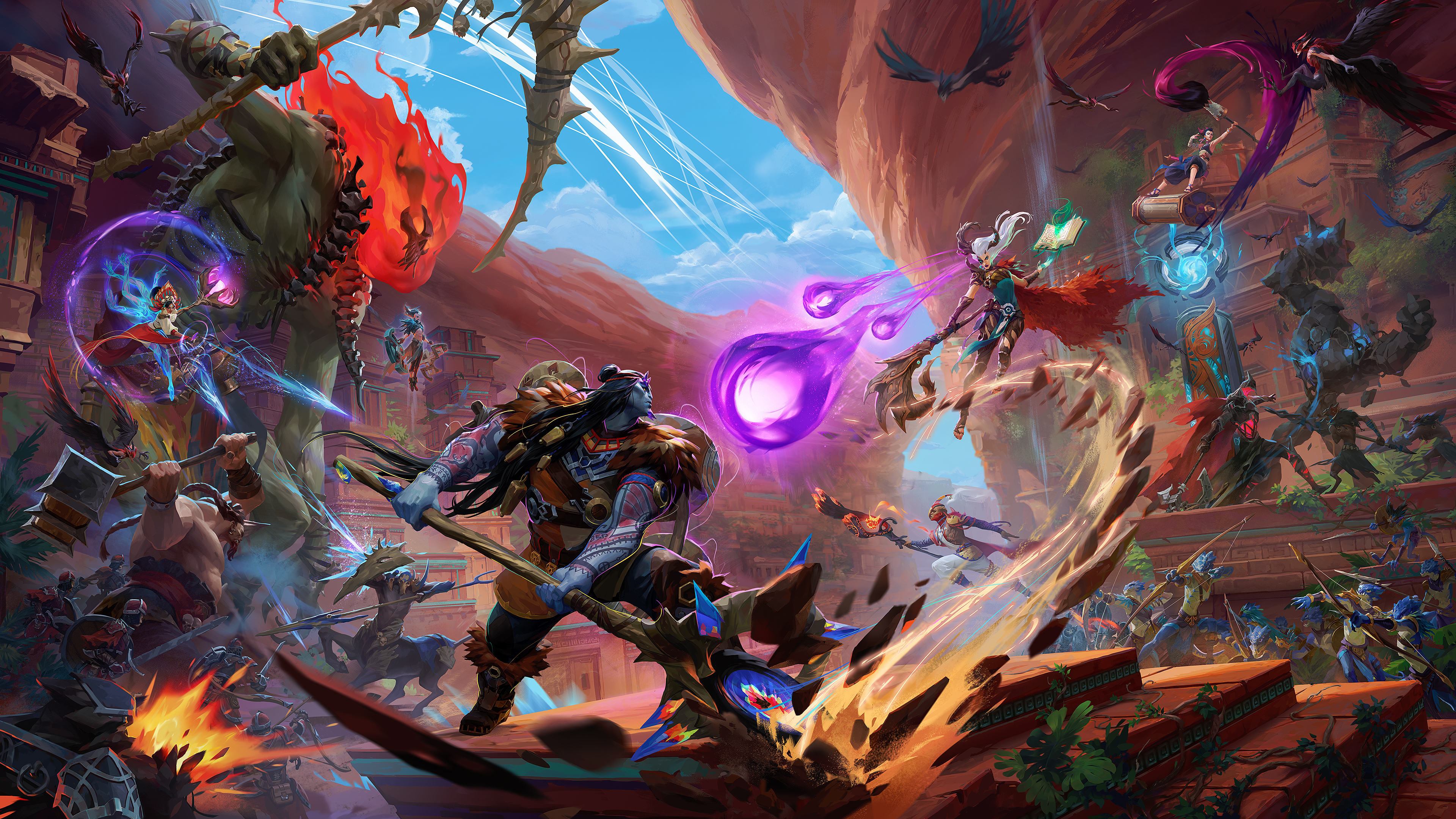 A team fight in Spellcasters Chronicles