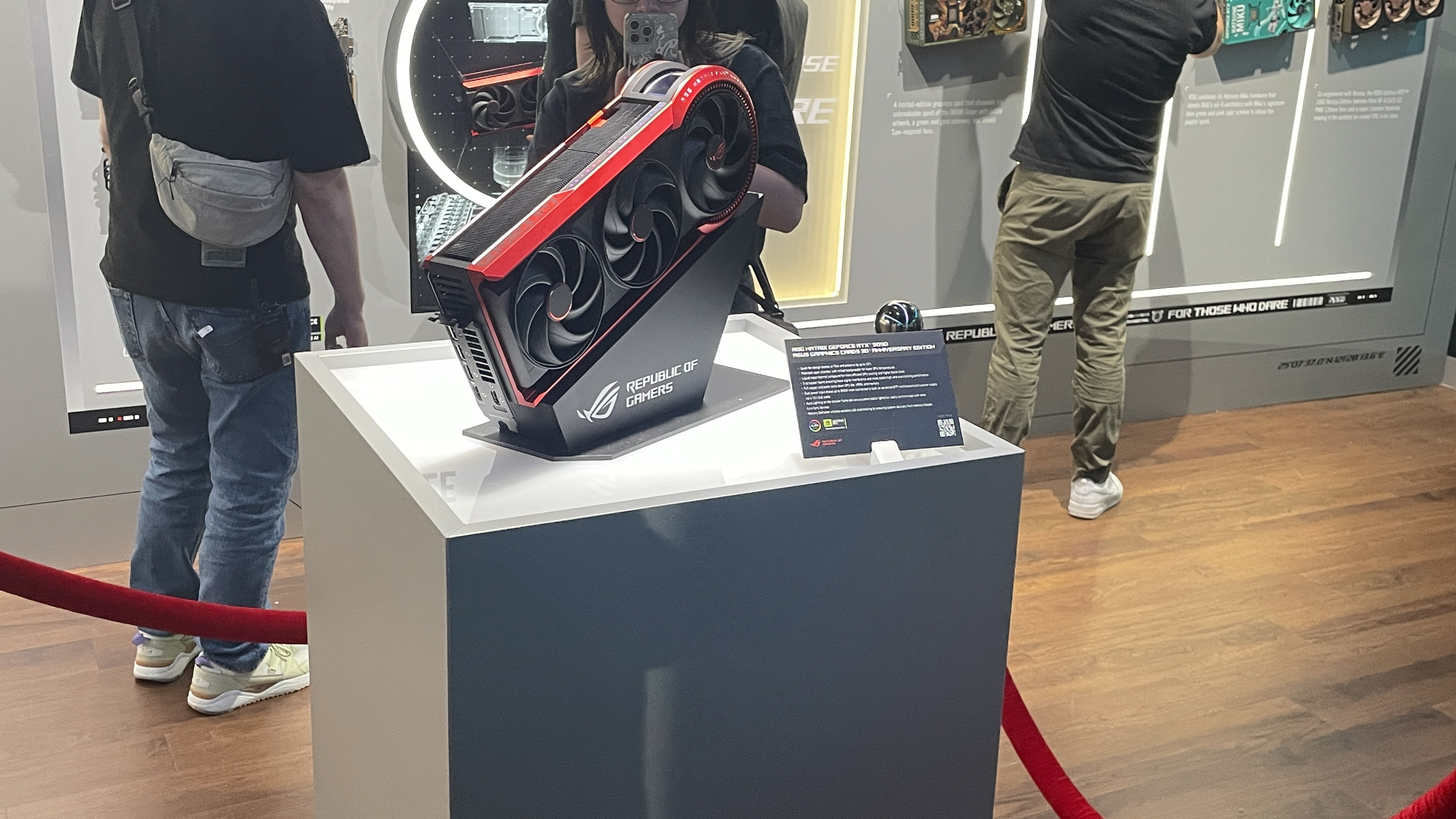 An Asus ROG Matrix RTX 5090 graphics card